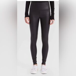 Marcella nyc kaya vegan leather black leggings womens S moto casual bodycon